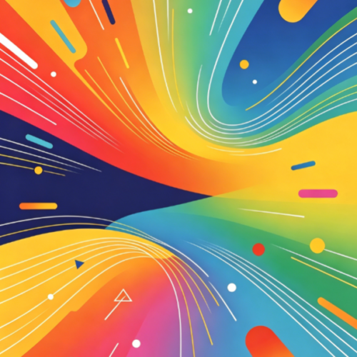 Dynamic flow elements of geometric lines and graphics