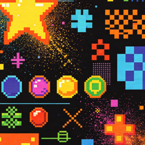 Pixel-Style Retro Game Animated Icons