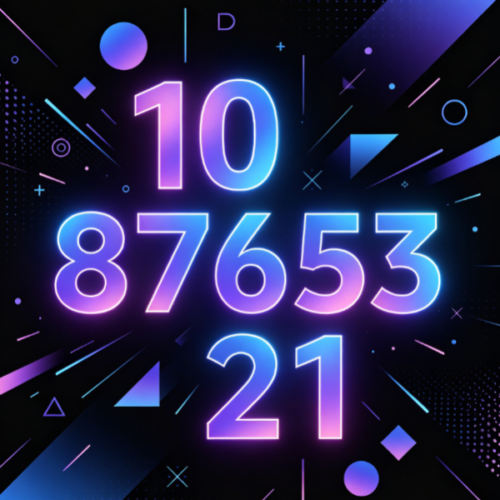 Creative Digital Countdown Glowing Element